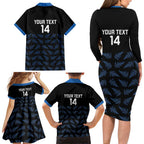 New Zealand Silver Fern Cricket Custom Family Matching Long Sleeve Bodycon Dress and Hawaiian Shirt Black Cap T20 Version - Aussie Hoodie