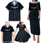 New Zealand Silver Fern Cricket Custom Family Matching Puletasi and Hawaiian Shirt Black Cap T20 Version - Aussie Hoodie