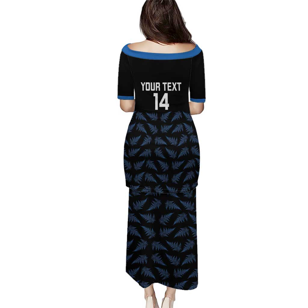 New Zealand Silver Fern Cricket Custom Family Matching Puletasi and Hawaiian Shirt Black Cap T20 Version - Aussie Hoodie