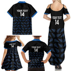 New Zealand Silver Fern Cricket Custom Family Matching Summer Maxi Dress and Hawaiian Shirt Black Cap T20 Version - Aussie Hoodie