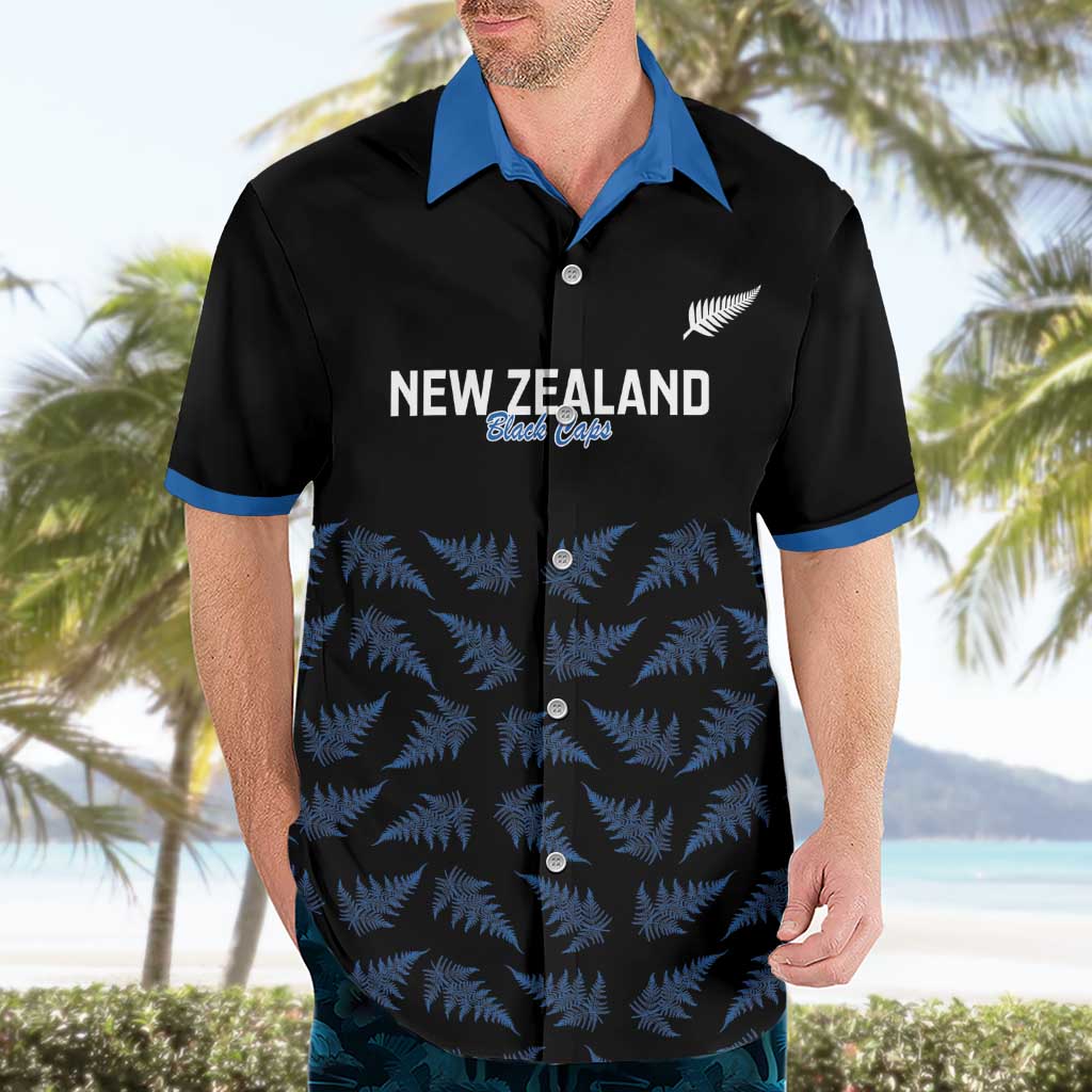 New Zealand Silver Fern Cricket Custom Hawaiian Shirt Black Cap T20 Version - Aussie Hoodie