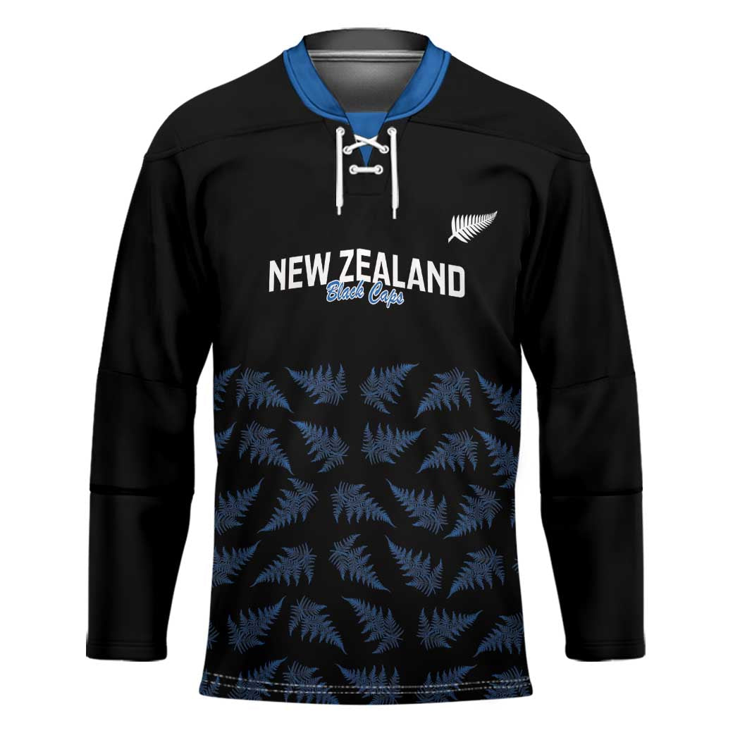 New Zealand Silver Fern Cricket Custom Hockey Jersey Black Cap T20 Version - Aussie Hoodie