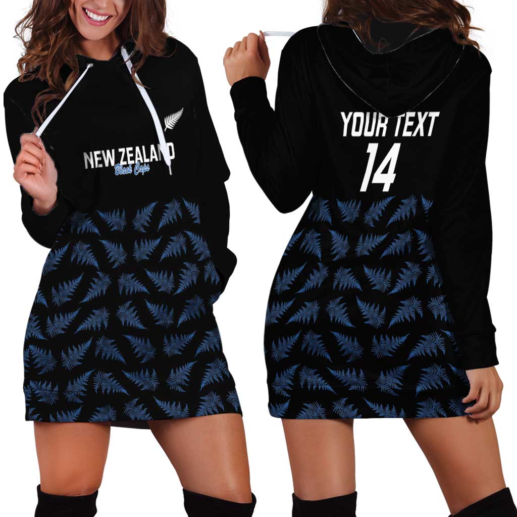 New Zealand Silver Fern Cricket Custom Hoodie Dress Black Cap T20 Version - Aussie Hoodie