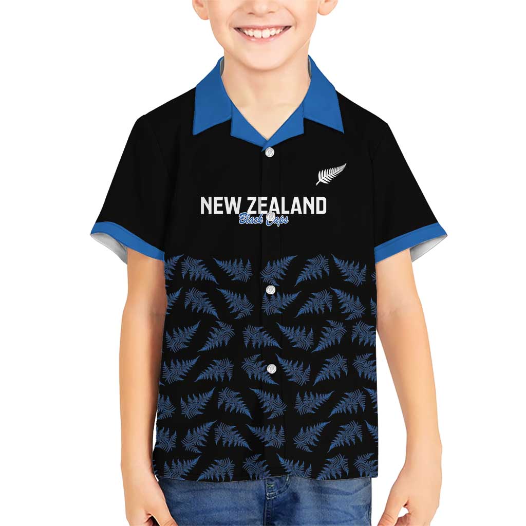 New Zealand Silver Fern Cricket Custom Kid Hawaiian Shirt Black Cap T20 Version - Aussie Hoodie