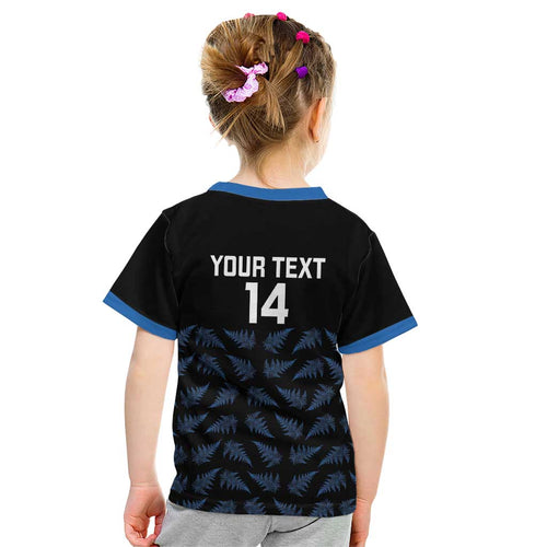 New Zealand Silver Fern Cricket Custom Kid T Shirt Black Cap T20 Version - Aussie Hoodie