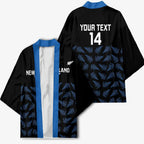 New Zealand Silver Fern Cricket Custom Kimono Black Cap T20 Version - Aussie Hoodie