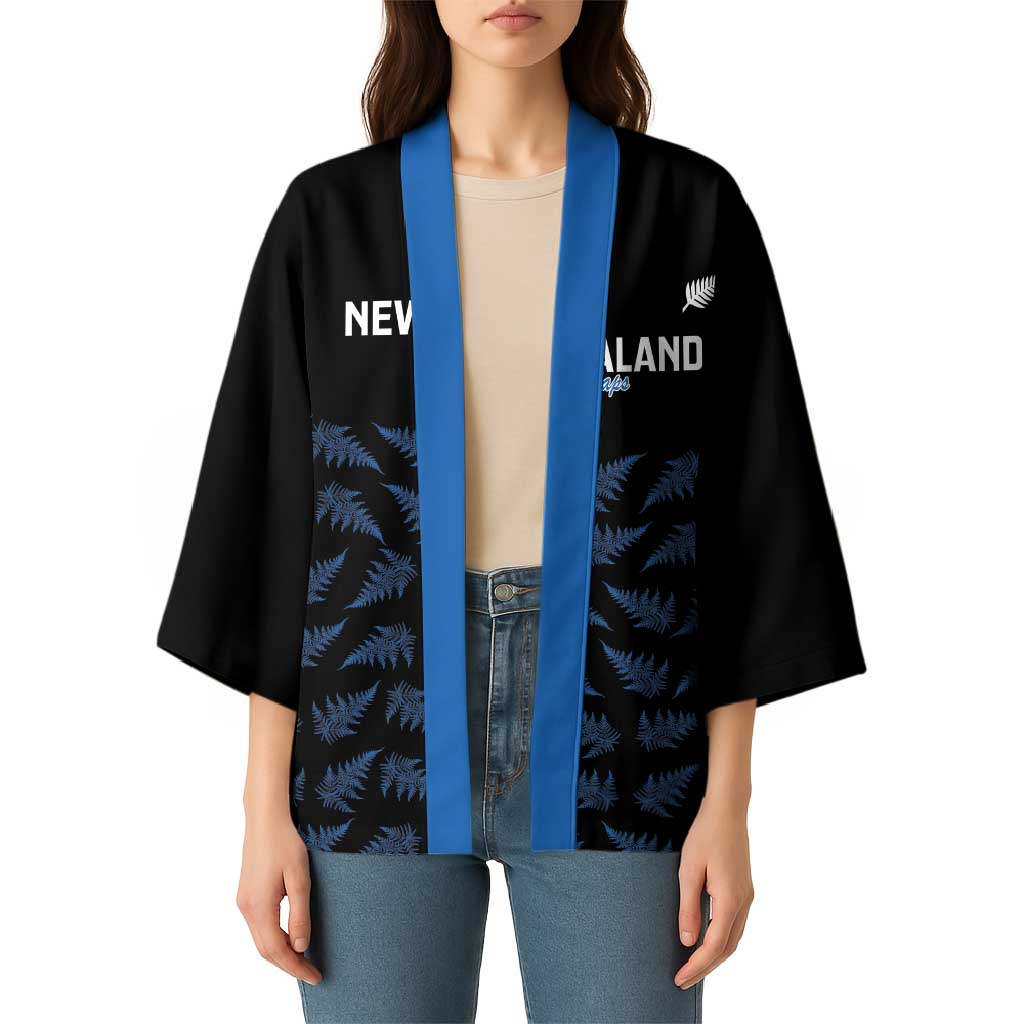 New Zealand Silver Fern Cricket Custom Kimono Black Cap T20 Version - Aussie Hoodie