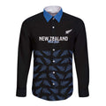 New Zealand Silver Fern Cricket Custom Long Sleeve Button Shirt Black Cap T20 Version - Aussie Hoodie