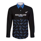 New Zealand Silver Fern Cricket Custom Long Sleeve Button Shirt Black Cap T20 Version - Aussie Hoodie