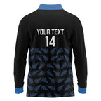 New Zealand Silver Fern Cricket Custom Long Sleeve Polo Shirt Black Cap T20 Version - Aussie Hoodie
