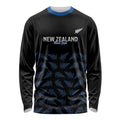 New Zealand Silver Fern Cricket Custom Long Sleeve Shirt Black Cap T20 Version - Aussie Hoodie