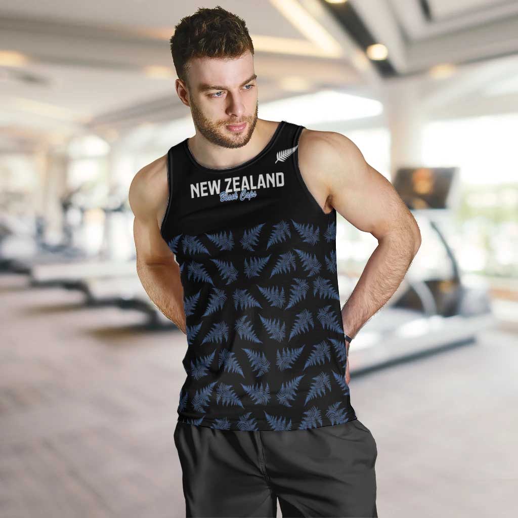New Zealand Silver Fern Cricket Custom Men Tank Top Black Cap T20 Version - Aussie Hoodie