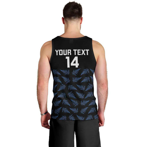 New Zealand Silver Fern Cricket Custom Men Tank Top Black Cap T20 Version - Aussie Hoodie