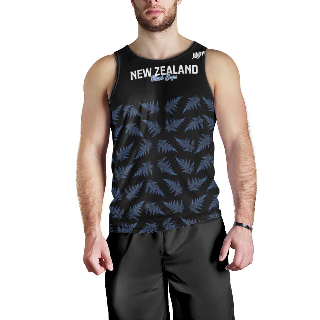New Zealand Silver Fern Cricket Custom Men Tank Top Black Cap T20 Version - Aussie Hoodie