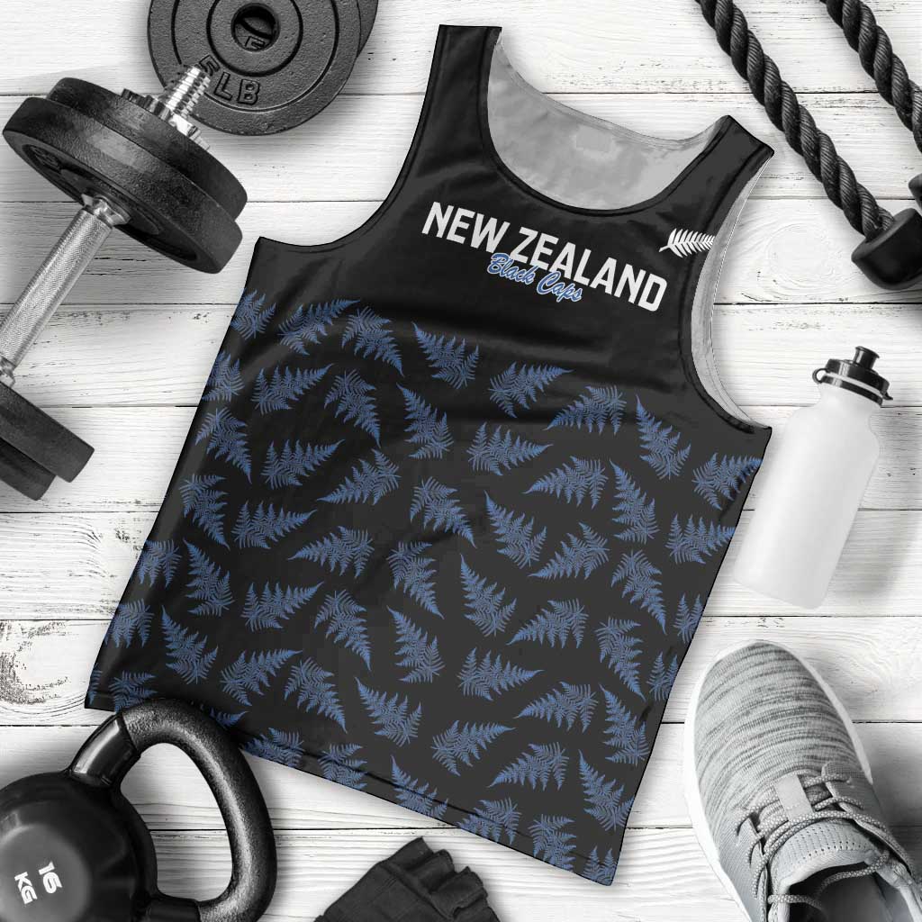 New Zealand Silver Fern Cricket Custom Men Tank Top Black Cap T20 Version - Aussie Hoodie