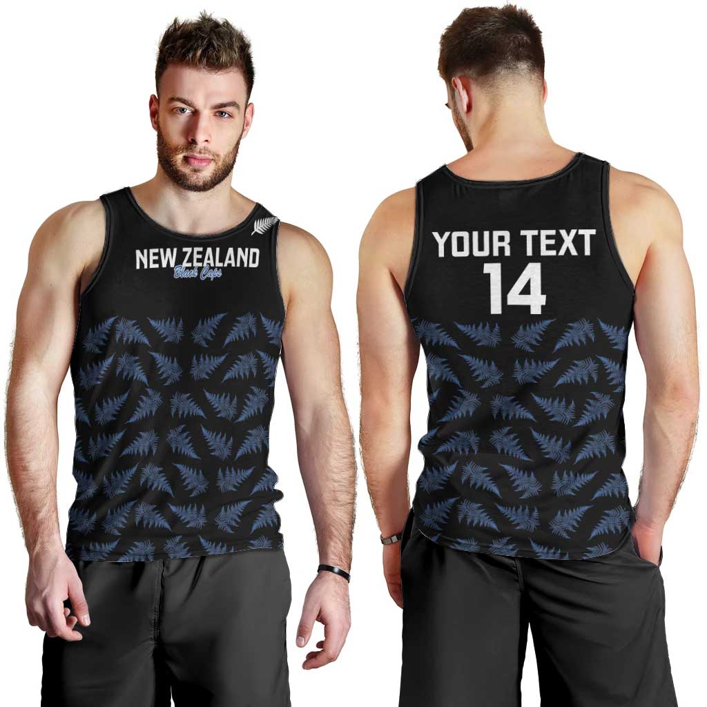New Zealand Silver Fern Cricket Custom Men Tank Top Black Cap T20 Version - Aussie Hoodie