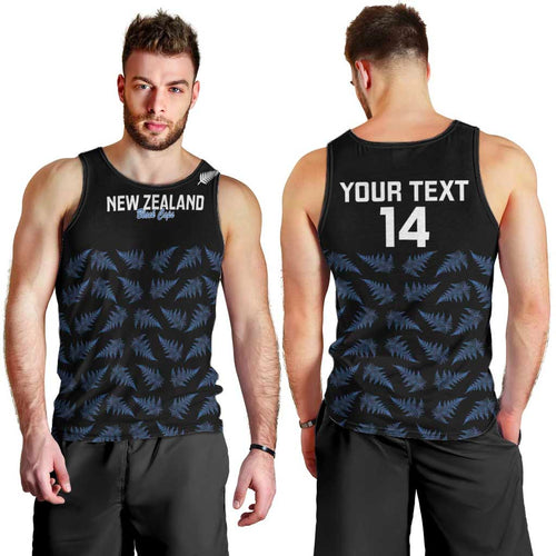 New Zealand Silver Fern Cricket Custom Men Tank Top Black Cap T20 Version - Aussie Hoodie