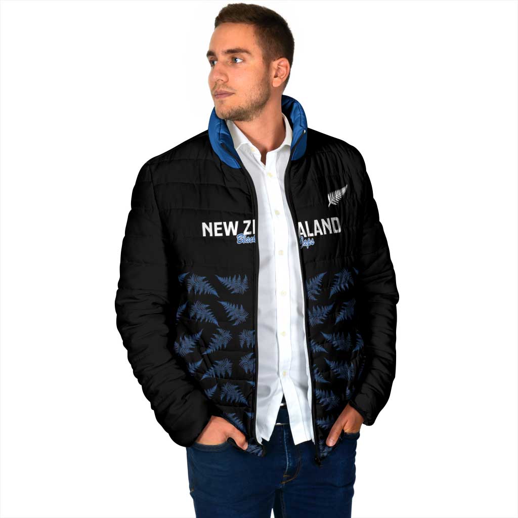 New Zealand Silver Fern Cricket Custom Padded Jacket Black Cap T20 Version - Aussie Hoodie