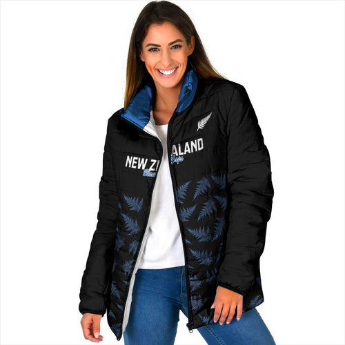New Zealand Silver Fern Cricket Custom Padded Jacket Black Cap T20 Version - Aussie Hoodie