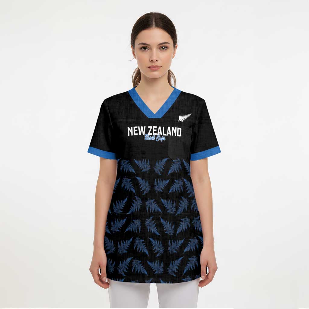 New Zealand Silver Fern Cricket Custom Scrub Top Black Cap T20 Version - Aussie Hoodie