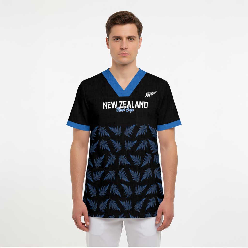 New Zealand Silver Fern Cricket Custom Scrub Top Black Cap T20 Version - Aussie Hoodie