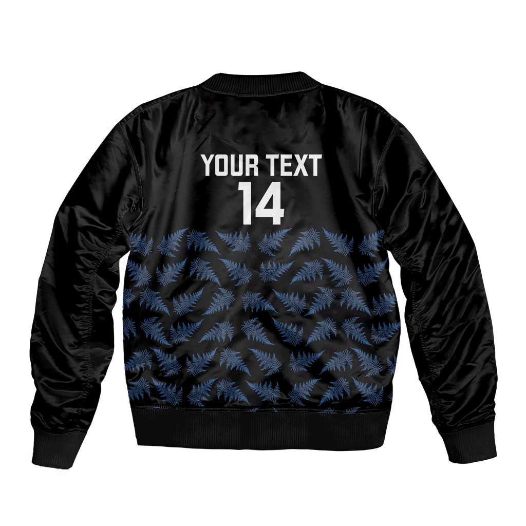 New Zealand Silver Fern Cricket Custom Sleeve Zip Bomber Jacket Black Cap T20 Version - Aussie Hoodie