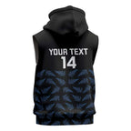 New Zealand Silver Fern Cricket Custom Sleeveless Hoodie Black Cap T20 Version - Aussie Hoodie