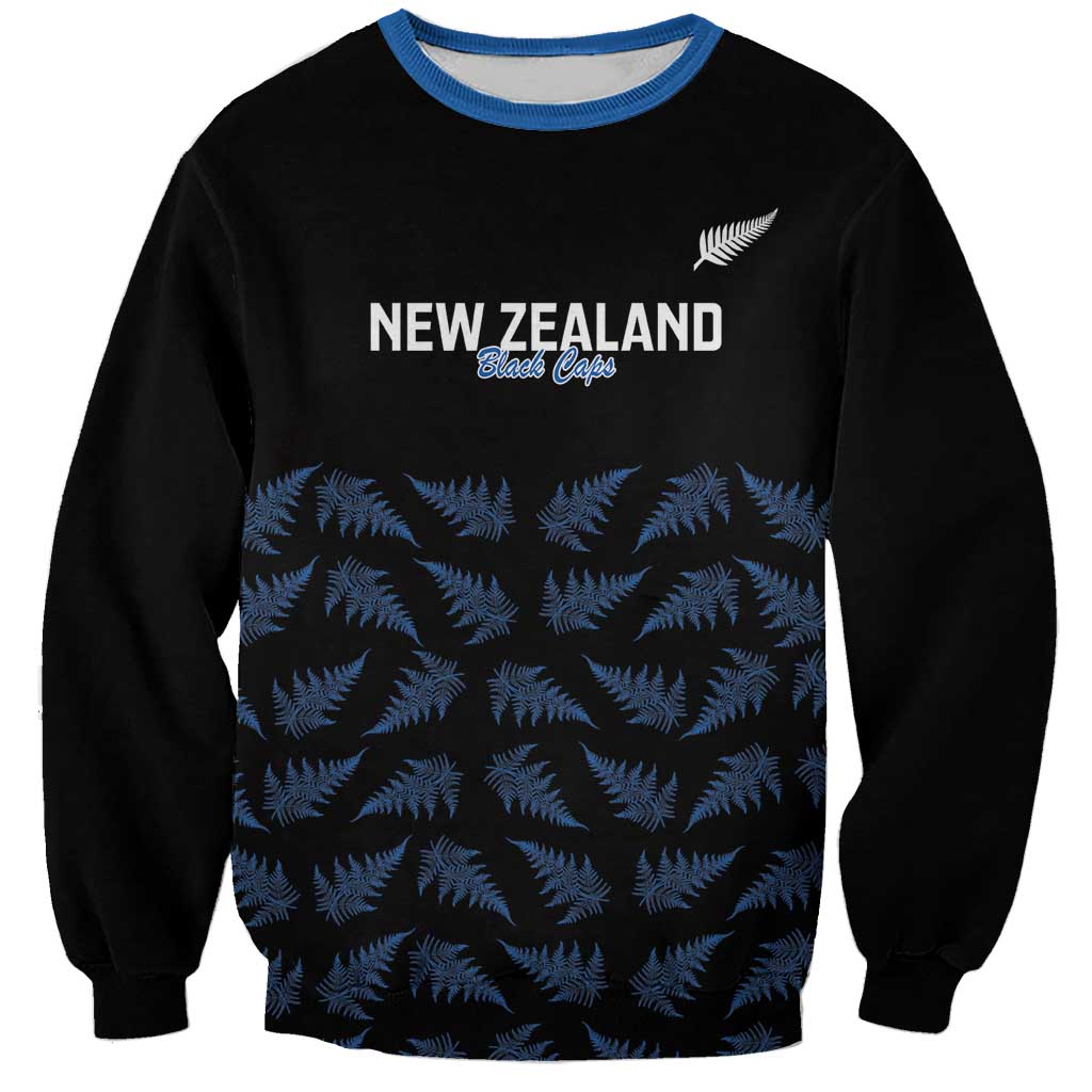 New Zealand Silver Fern Cricket Custom Sweatshirt Black Cap T20 Version - Aussie Hoodie