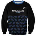 New Zealand Silver Fern Cricket Custom Sweatshirt Black Cap T20 Version - Aussie Hoodie