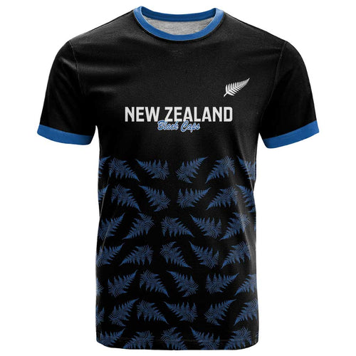 New Zealand Silver Fern Cricket Custom T Shirt Black Cap T20 Version - Aussie Hoodie