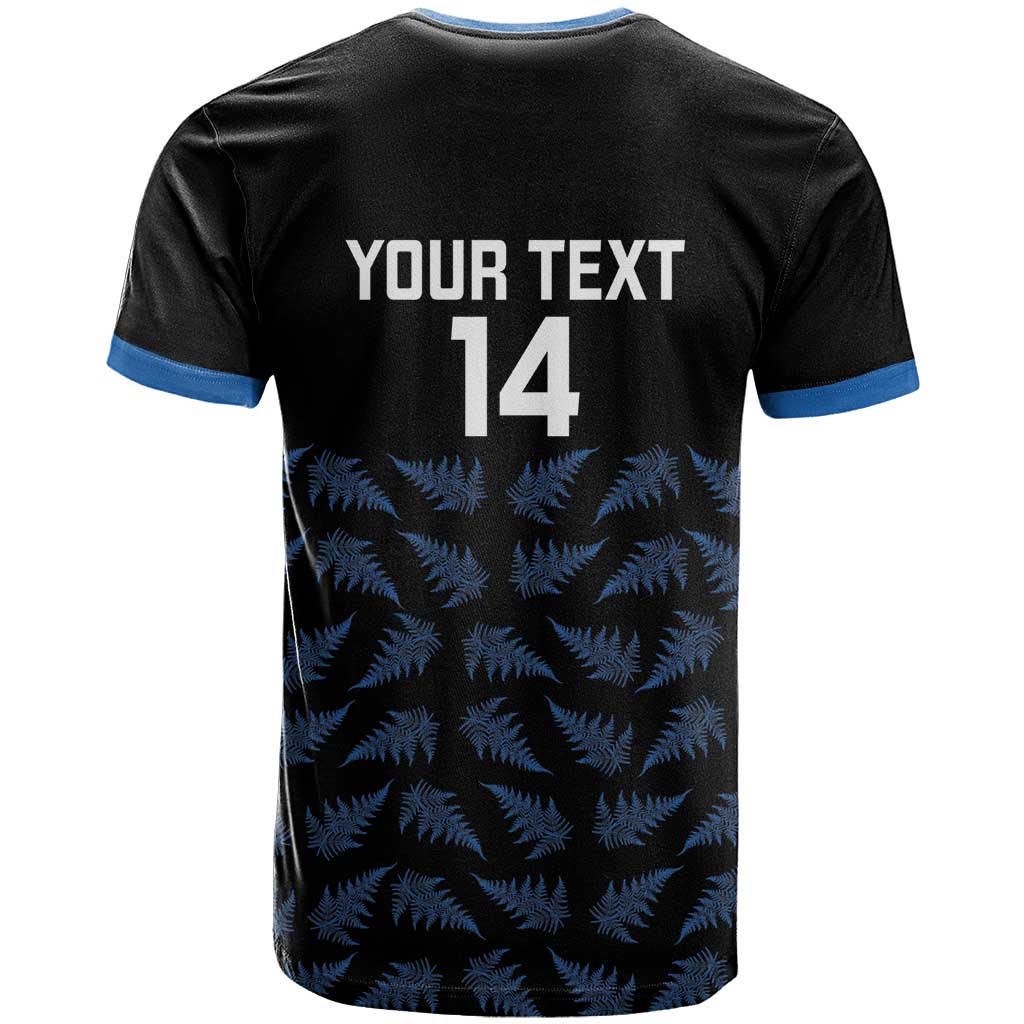 New Zealand Silver Fern Cricket Custom T Shirt Black Cap T20 Version - Aussie Hoodie