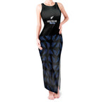 New Zealand Silver Fern Cricket Custom Tank Maxi Dress Black Cap T20 Version - Aussie Hoodie