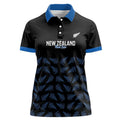 New Zealand Silver Fern Cricket Custom Women Polo Shirt Black Cap T20 Version - Aussie Hoodie