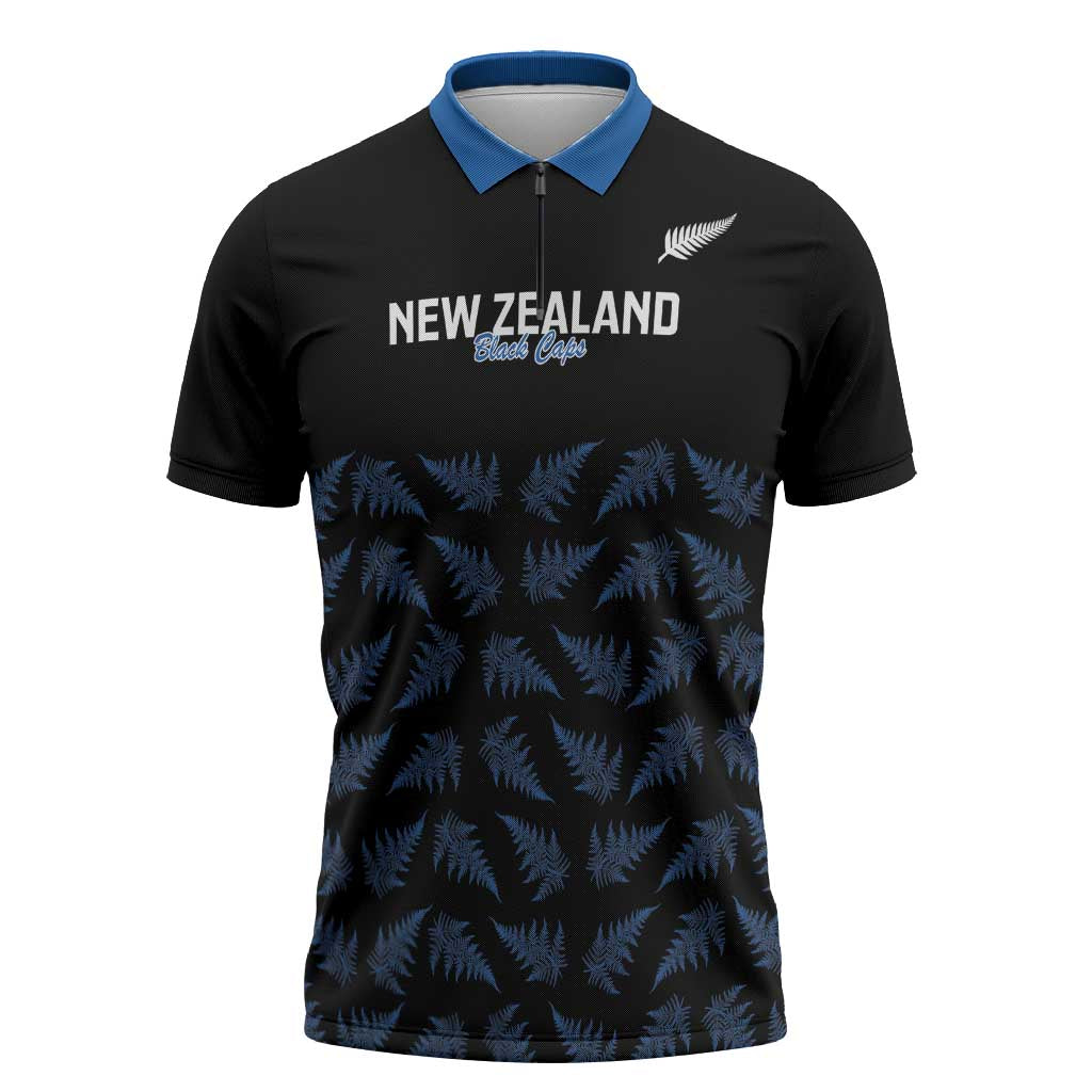 New Zealand Silver Fern Cricket Custom Zipper Polo Shirt Black Cap T20 Version - Aussie Hoodie
