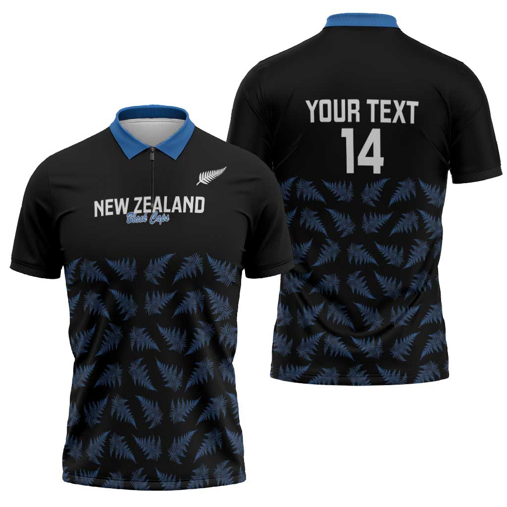 New Zealand Silver Fern Cricket Custom Zipper Polo Shirt Black Cap T20 Version - Aussie Hoodie