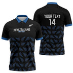 New Zealand Silver Fern Cricket Custom Zipper Polo Shirt Black Cap T20 Version - Aussie Hoodie
