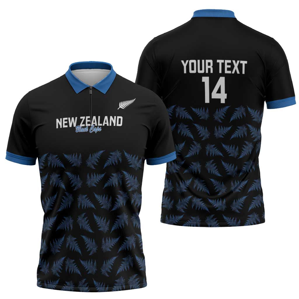 New Zealand Silver Fern Cricket Custom Zipper Polo Shirt Black Cap T20 Version - Aussie Hoodie