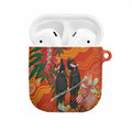 Australia Black Cockatoo Christmas AirPods Case Banksia Bottlebrush Aboriginal Art - Aussie Hoodie
