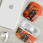 Australia Black Cockatoo Christmas AirPods Case Banksia Bottlebrush Aboriginal Art - Aussie Hoodie