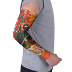 Australia Black Cockatoo Christmas Arm Sleeves Banksia Bottlebrush Aboriginal Art - Aussie Hoodie