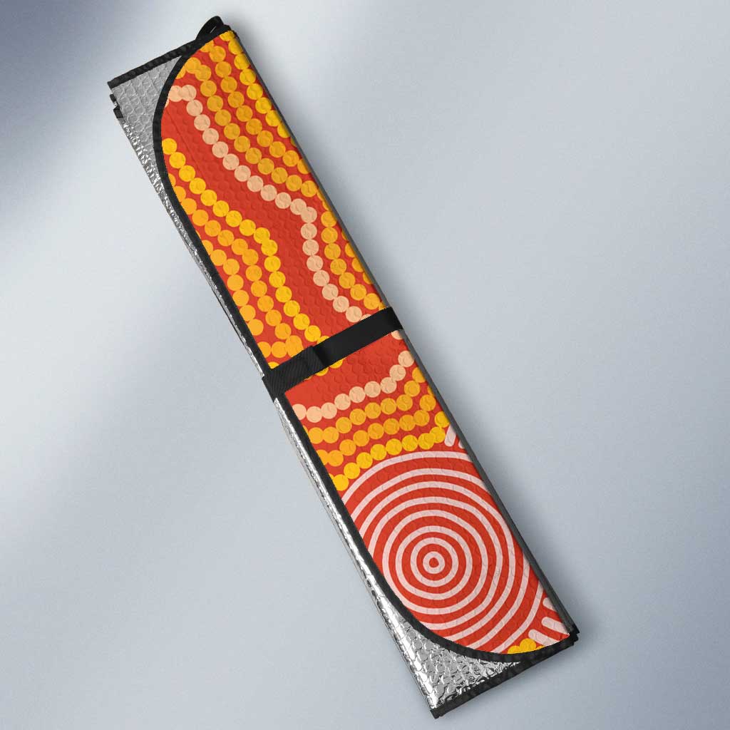 Australia Black Cockatoo Christmas Auto Sun Shade Banksia Bottlebrush Aboriginal Art - Aussie Hoodie