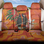 Australia Black Cockatoo Christmas Back Car Seat Cover Banksia Bottlebrush Aboriginal Art - Aussie Hoodie