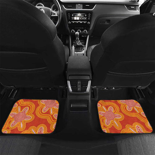 Australia Black Cockatoo Christmas Car Mats Banksia Bottlebrush Aboriginal Art - Aussie Hoodie