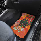 Australia Black Cockatoo Christmas Car Mats Banksia Bottlebrush Aboriginal Art - Aussie Hoodie