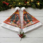 Australia Black Cockatoo Christmas Santa Hat Banksia Bottlebrushe Aboriginal Art - Aussie Hoodie