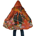 Australia Black Cockatoo Christmas Cloak Banksia Bottlebrush Aboriginal Art - Aussie Hoodie
