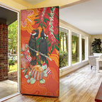 Australia Black Cockatoo Christmas Door Cover Banksia Bottlebrush Aboriginal Art - Aussie Hoodie