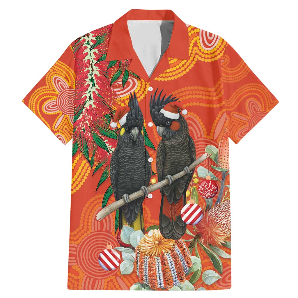 Australia Black Cockatoo Christmas Family Matching Mermaid Dress and Hawaiian Shirt Banksia Bottlebrush Aboriginal Art - Aussie Hoodie