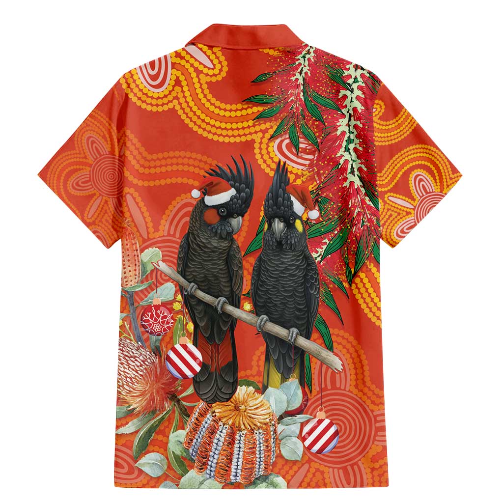 Australia Black Cockatoo Christmas Family Matching Mermaid Dress and Hawaiian Shirt Banksia Bottlebrush Aboriginal Art - Aussie Hoodie