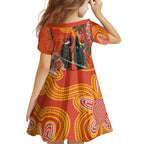 Australia Black Cockatoo Christmas Family Matching Summer Maxi Dress and Hawaiian Shirt Banksia Bottlebrush Aboriginal Art - Aussie Hoodie